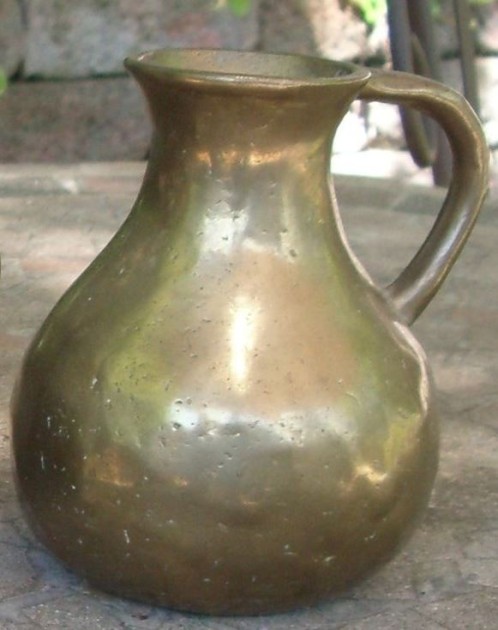 SOS - renaissance BRONZE  A SMALL SERVING [WINE[ JUG   FWTD  4 - 2014