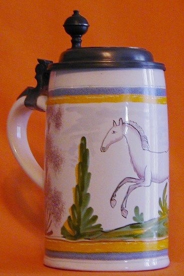 a-copy RDY of a Grailsheim Faience stein (c. 1700) and was issued in 1985 by the König Brewery - 2