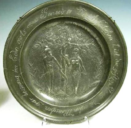 CR- ADAM AND EVE ALMS DISH