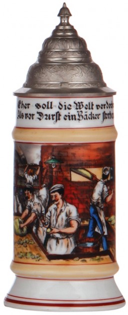 $SOS-BAKER - Porcelain stein, .5L, transfer, Occupational Bäcker [Baker]