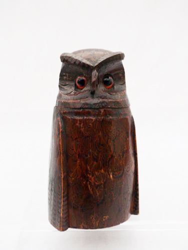 SOS - OWL  STEIN WOODEN PUT WITH WOOD OR OWL  OR  WHO    EBAY  01--14  COST ME  $82.00 TOTAL