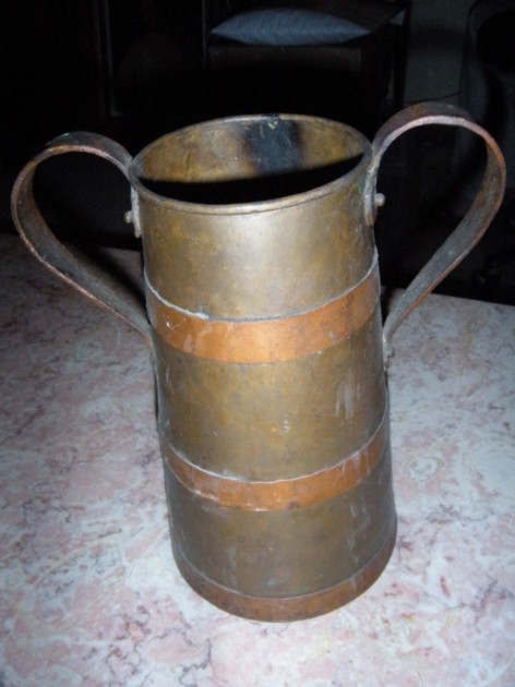 MUG - DOUBLE PASS CUP RUSSIAN COPPER - BRASS -  TOTAL   9.25 [X] 5  10-10
