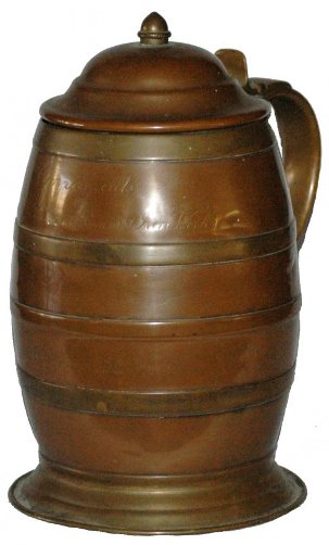 xBARREL - COPPER Copper Stein  RFA  START BID WAS ONLY $40.-  DINGS  rfa