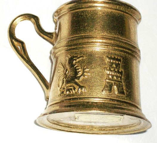 RSOS - SPANISH -   NEW BRASS MOLDED  BEER  MUG