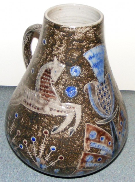 sos - w    m  Bodenvase Henkel Birnenform 40 cm W Mühlendyck Höhr-Grenzhausen