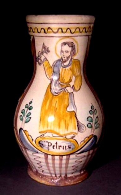 SOS - KEY - ST PETER -  AUSTRIAN MUG  CA 1840 -($699 BUY IT NOW  3-07)