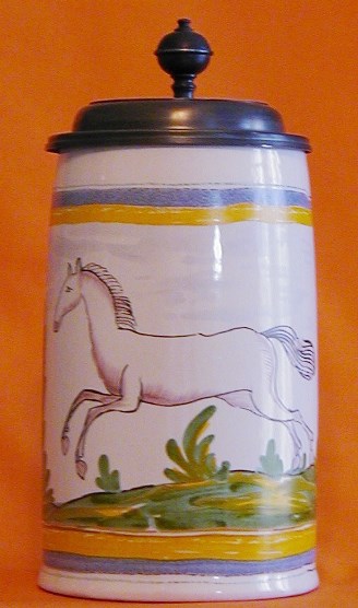 a-copy RDY of a Grailsheim Faience stein (c. 1700) and was issued in 1985 by the König Brewery