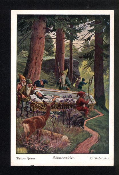 1 - SNOW WHITE - LAID OUT IN FOREST - PC