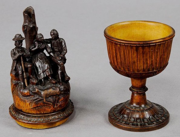 CARVED BLACK FOREST CHAKICE OR WASSAIL  CUP BI I GOT FOR $940  11-134 [