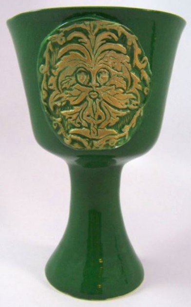 SOS - Green Man B RDY Goblet-Chalice  7 INCHES HIGH   NEW
