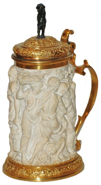 Ivory tankard in silver gilt mounts, Hering, Hans Heinrich