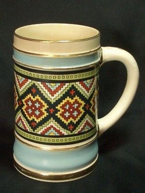 SOS - Rorstrand Sweden Pottery Tankard Mug Antique