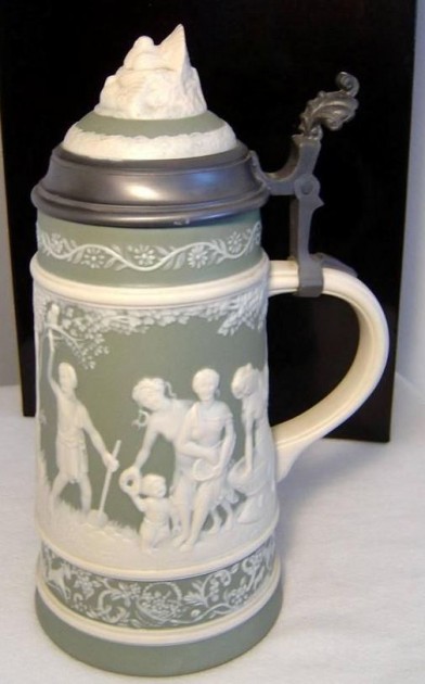 RSOS - Mettlach Beer Stein Cameo 4 Seasons Series - Spring