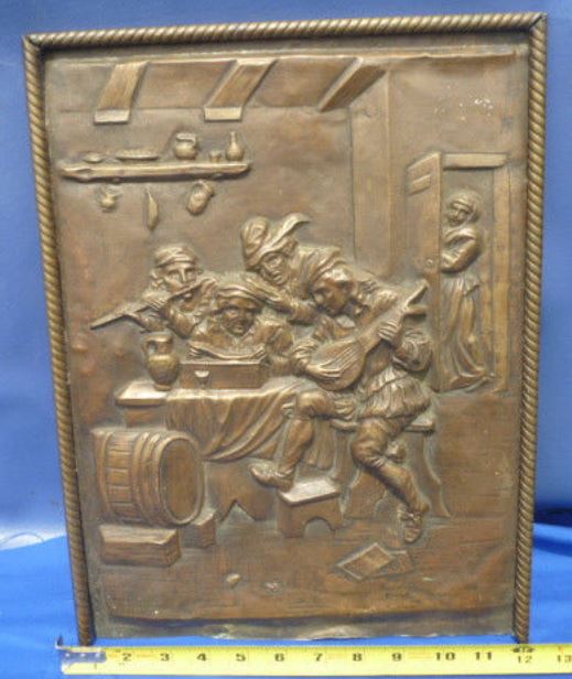 RGO WITH FIRE SCREEN   DUTCH OR BRABANT  BRASS