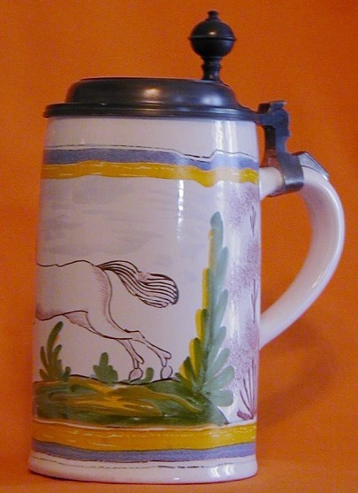 xa-copy RDY of a Grailsheim Faience stein (c. 1700) and was issued in 1985 by the König Brewery - 3